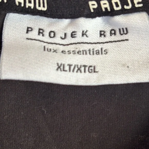 Projek Raw Black Polo Shirt White Accents 1/4 zip Men's size XL Tall Golf - Picture 5 of 10